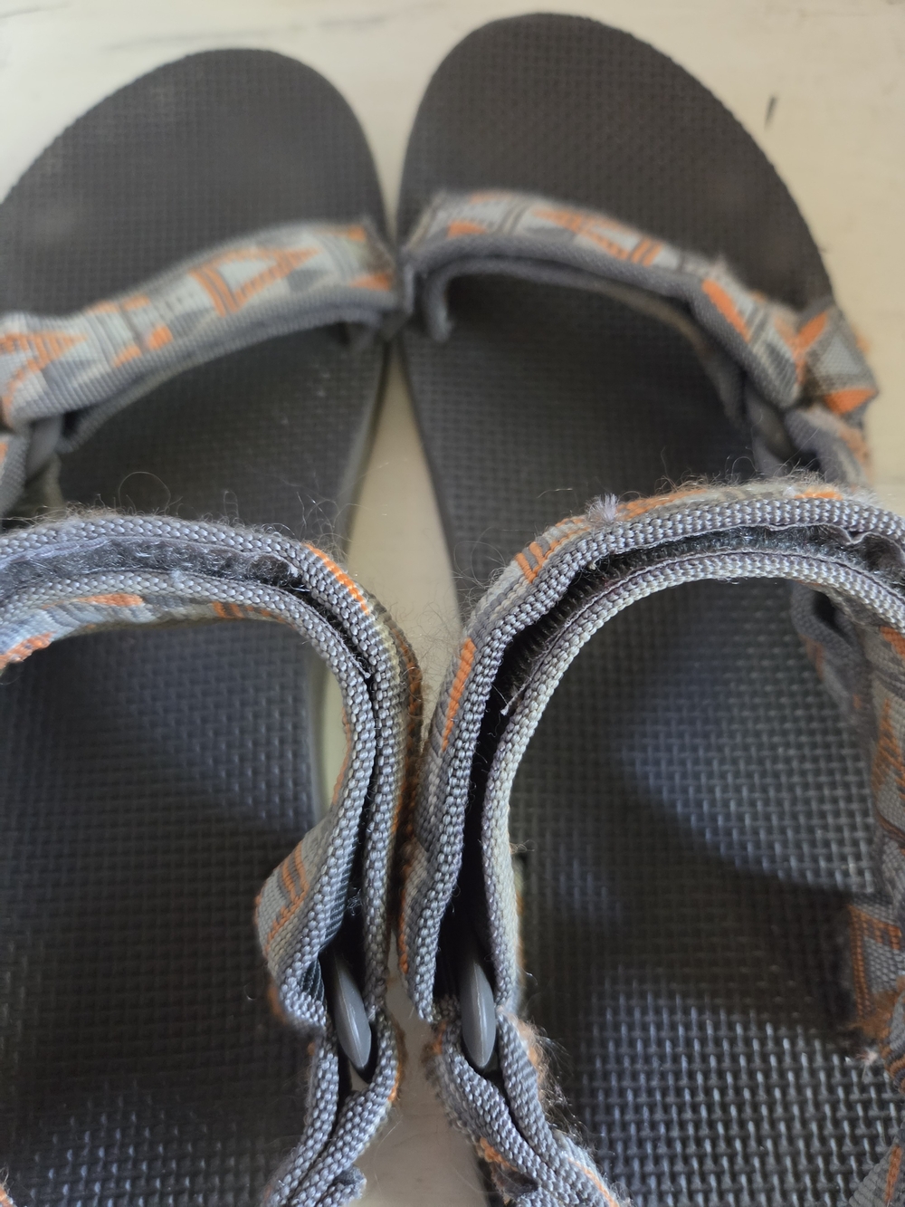 Men's Teva Original Universal Sandals Geometric Mosaic Brown Adjustable Straps - Picture 10 of 10
